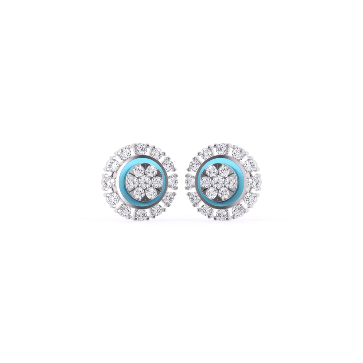 Unique Round Diamond Earrings For Women